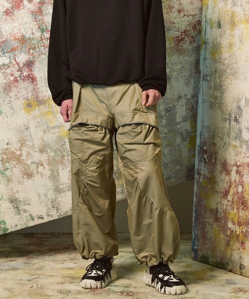 新品未使用　メゾンスペシャル　ギャザーカーブスウィッチングワイドパンツ UNISEX》Gather Curved Switching Wide Pants/ギャザーカーブ