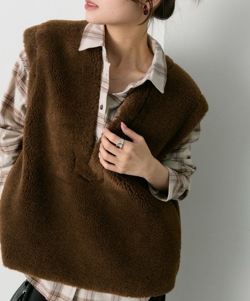 セール】リサイクルボアベスト（ベスト）｜PUAL CE CIN