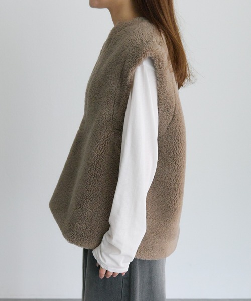 セール】リサイクルボアベスト（ベスト）｜PUAL CE CIN