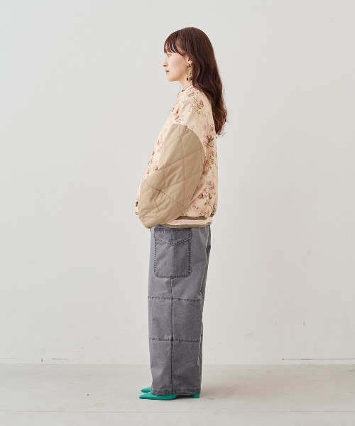 MEDE19F(メデジュウキュウ)の「MEDE19F ミュルーズモダン〈「ミュルーズ染織美術館」アーカイブコレクション〉中わた入りリバーシブルブルゾン〈ベージュ〉(ブルゾン・レディース・ベージュ系その他・M/LL/L)」の4枚目の写真