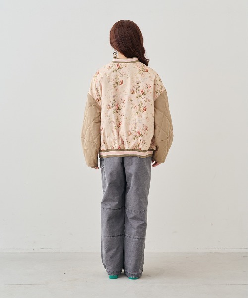 MEDE19F(メデジュウキュウ)の「MEDE19F ミュルーズモダン〈「ミュルーズ染織美術館」アーカイブコレクション〉中わた入りリバーシブルブルゾン〈ベージュ〉(ブルゾン・レディース・ベージュ系その他・M/LL/L)」の5枚目の写真