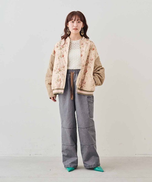 MEDE19F(メデジュウキュウ)の「MEDE19F ミュルーズモダン〈「ミュルーズ染織美術館」アーカイブコレクション〉中わた入りリバーシブルブルゾン〈ベージュ〉(ブルゾン・レディース・ベージュ系その他・M/LL/L)」の6枚目の写真