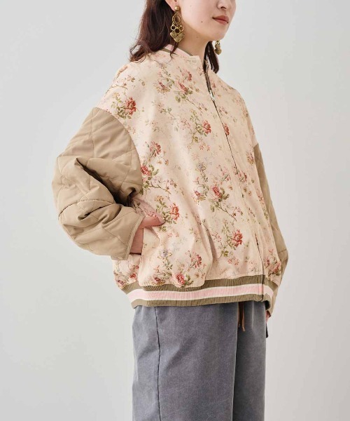 MEDE19F(メデジュウキュウ)の「MEDE19F ミュルーズモダン〈「ミュルーズ染織美術館」アーカイブコレクション〉中わた入りリバーシブルブルゾン〈ベージュ〉(ブルゾン・レディース・ベージュ系その他・M/LL/L)」の9枚目の写真