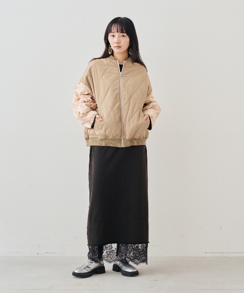 MEDE19F(メデジュウキュウ)の「MEDE19F ミュルーズモダン〈「ミュルーズ染織美術館」アーカイブコレクション〉中わた入りリバーシブルブルゾン〈ベージュ〉(ブルゾン・レディース・ベージュ系その他・M/LL/L)」の14枚目の写真