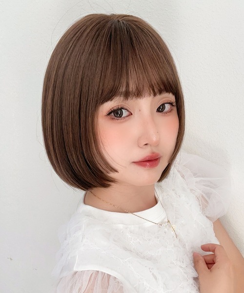 ロゼットボブ 」 ウィッグ 自然 ボブ 姫カット ぷつっとボブ ショート