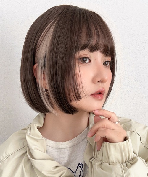 ロゼットボブ 」 ウィッグ 自然 ボブ 姫カット ぷつっとボブ ショート