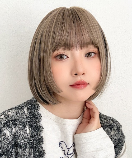 ロゼットボブ 」 ウィッグ 自然 ボブ 姫カット ぷつっとボブ ショート