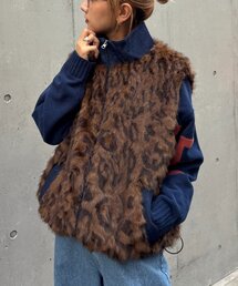 SOUNDSGOOOOD | 【SOUNDS GOOOOD】デニム切替ファーベスト(ベスト)