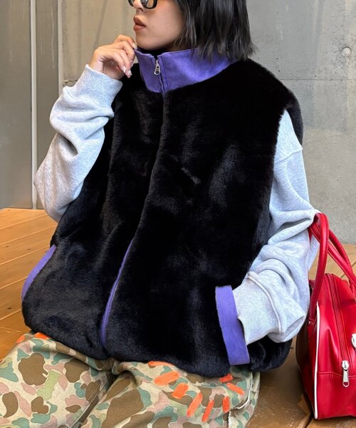 SOUNDS GOOOOD】デニム切替ファーベスト（ベスト）｜SOUNDSGOOOOD