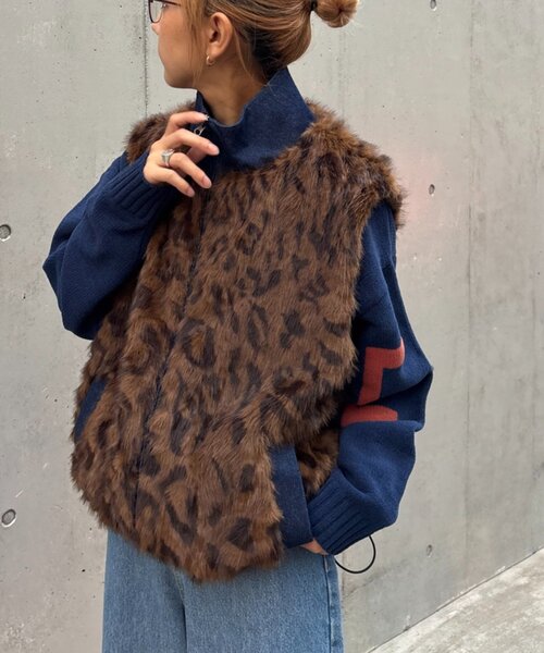 セール】【SOUNDS GOOOOD】デニム切替ファーベスト（ベスト