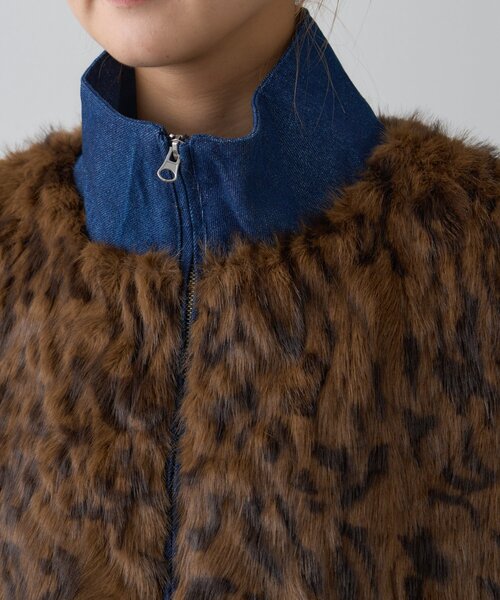 SOUNDSGOOOOD（サウンズグッド）の「【SOUNDS GOOOOD】デニム切替ファーベスト（ベスト・メンズ・ブラック/ブラウン・ONE SIZE）」の21枚目の写真