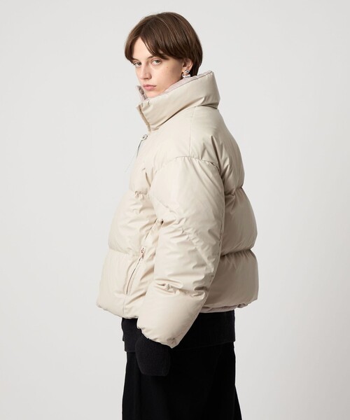 ASTRAET＞レザーライク リバーシブル ダウンジャケット（ダウン