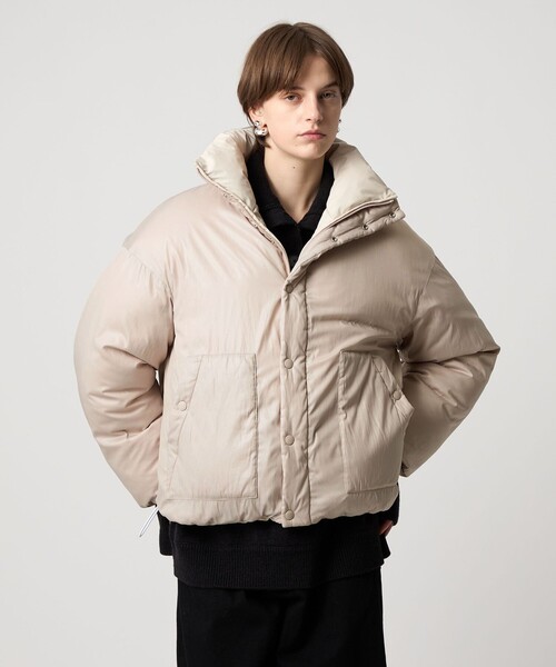 セール】＜ASTRAET＞レザーライク リバーシブル ダウンジャケット