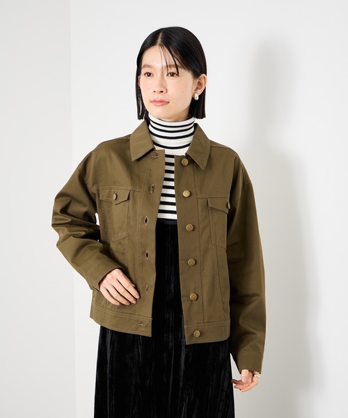 Mac-House(マックハウス)の「Idnes フレンチシック ボーダーリブタートルニット(ニット/セーター・レディース・ブラウン系その他/グレー系その他/ブラック系その他・M)」の21枚目の写真