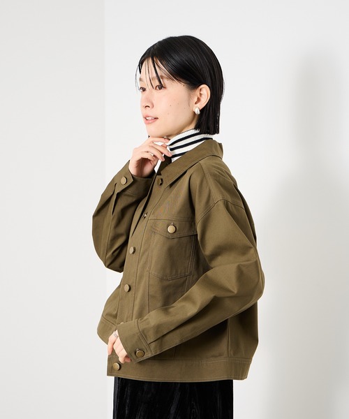 Mac-House(マックハウス)の「Idnes フレンチシック ボーダーリブタートルニット(ニット/セーター・レディース・ブラウン系その他/グレー系その他/ブラック系その他・M)」の22枚目の写真