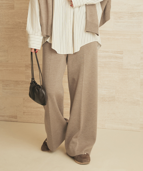 plage(プラージュ)の「《追加》CASH TOUCH flare パンツ(その他パンツ・レディース・ライトグレー/モカ・36/38)」の3枚目の写真