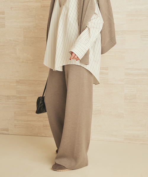 plage(プラージュ)の「《追加》CASH TOUCH flare パンツ(その他パンツ・レディース・ライトグレー/モカ・36/38)」の4枚目の写真