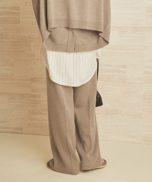 plage(プラージュ)の「《追加》CASH TOUCH flare パンツ(その他パンツ・レディース・ライトグレー/モカ・36/38)」の5枚目の写真