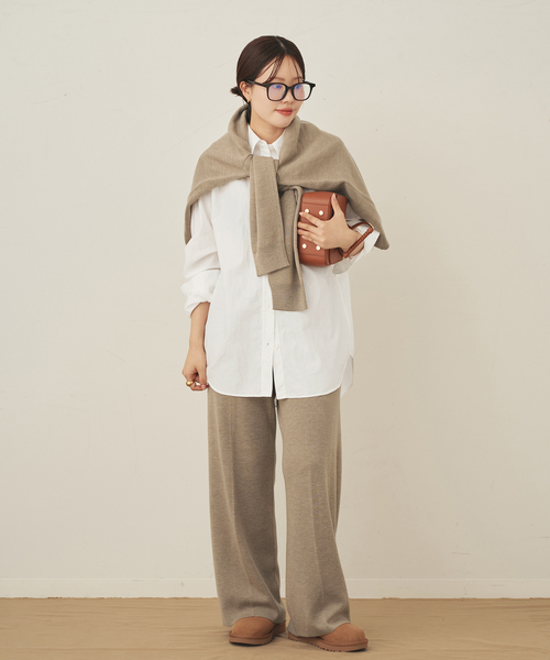 Plage CASH TOUCH flare パンツ カーディガン　2点セット セール】《追加》CASH TOUCH flare パンツ（その他パンツ）｜Plage