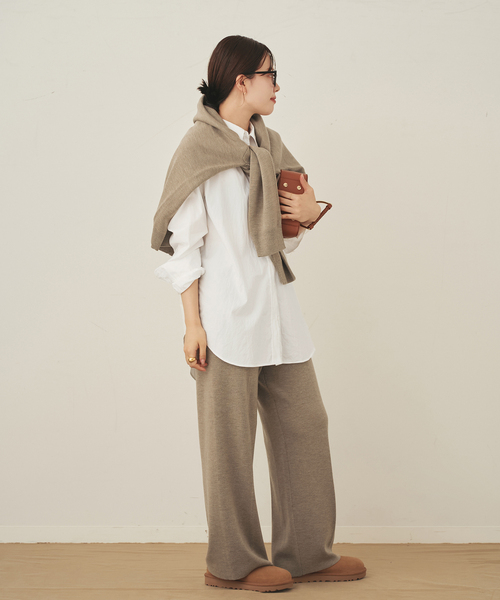 plage(プラージュ)の「《追加》CASH TOUCH flare パンツ(その他パンツ・レディース・ライトグレー/モカ・36/38)」の14枚目の写真