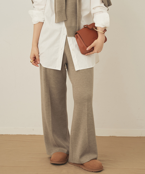 plage(プラージュ)の「《追加》CASH TOUCH flare パンツ(その他パンツ・レディース・ライトグレー/モカ・36/38)」の16枚目の写真