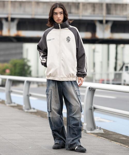 セール】WEGO/フェイクスウェードトラックジャケット（ブルゾン