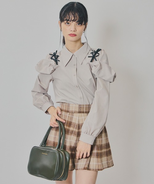 REDYAZEL（レディアゼル）の「チェックタックショートパンツ（その他パンツ・レディース・キャメル/ボルドー/グレー・SMALL/MEDIUM）」の20枚目の写真