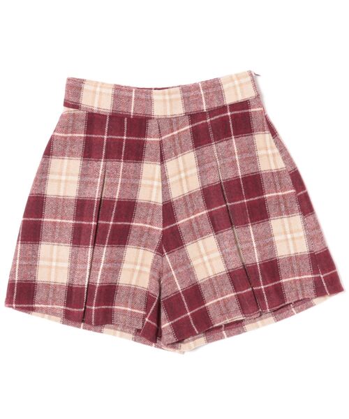 REDYAZEL（レディアゼル）の「チェックタックショートパンツ（その他パンツ・レディース・キャメル/ボルドー/グレー・SMALL/MEDIUM）」の6枚目の写真