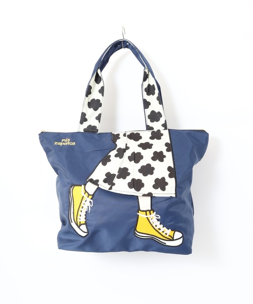 mis zapatos（ミス　サパト）の「MIS ZAPATOS TOTE トートバッグ（トートバッグ・レディース・カーキ/ネイビー・FREE）」の3枚目の写真