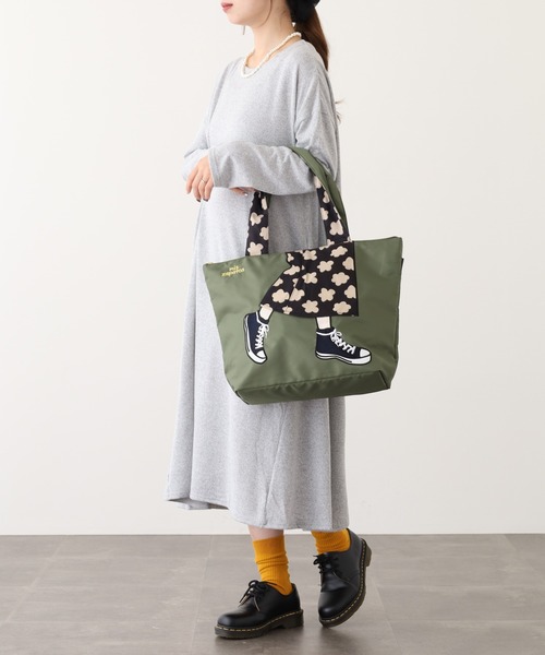 mis zapatos（ミス　サパト）の「MIS ZAPATOS TOTE トートバッグ（トートバッグ・レディース・カーキ/ネイビー・FREE）」の16枚目の写真