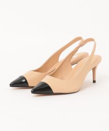 CARRANO（カラーノ）の「【CARRANO】バイカラーバックストラップパンプス(61300C)（パンプス）」