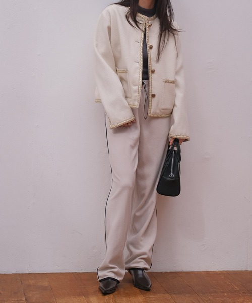 AKTE（アクテ）の「フリースラインパンツ（その他パンツ・レディース・ネイビー/グレイッシュベージュ・1/2/2T）」の9枚目の写真