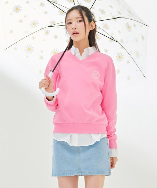 CHASECULT(チェイスカルト)の「女性VネックスウェットTシャツ-DARG5182B0P(スウェット・レディース・PINK・90/85)」の4枚目の写真