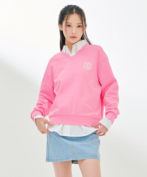 CHASECULT(チェイスカルト)の「女性VネックスウェットTシャツ-DARG5182B0P(スウェット・レディース・PINK・90/85)」の6枚目の写真