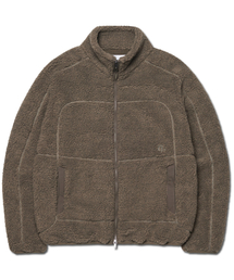 TRACE SHERPA FLEECE JACKET - KHAKI GRAY