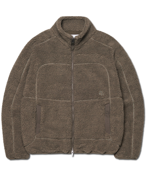 NOMANUAL(NOMANUAL)の「TRACE SHERPA FLEECE JACKET - KHAKI GRAY(その他アウター・レディース・その他・LARGE/SMALL/MEDIUM)」の1枚目の写真
