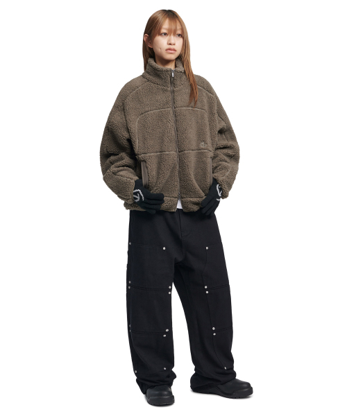 NOMANUAL(NOMANUAL)の「TRACE SHERPA FLEECE JACKET - KHAKI GRAY(その他アウター・レディース・その他・LARGE/SMALL/MEDIUM)」の5枚目の写真