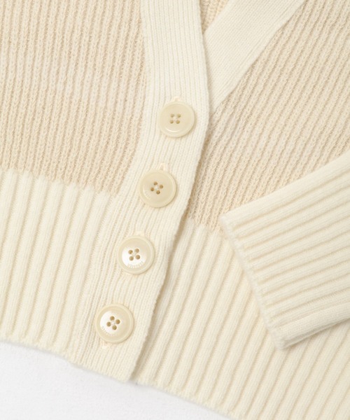 SEAGREEN(シーグリーン)の「SEAGREEN WOOL WASHI KNIT CARDIGAN(カーディガン/ボレロ・レディース・ブラウン/アイボリー・FREE)」の8枚目の写真