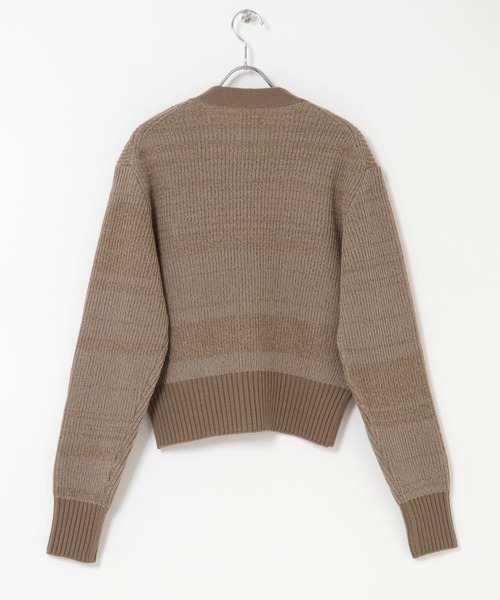 SEAGREEN(シーグリーン)の「SEAGREEN WOOL WASHI KNIT CARDIGAN(カーディガン/ボレロ・レディース・ブラウン/アイボリー・FREE)」の11枚目の写真