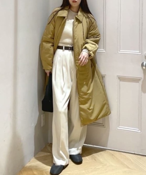 STYLEMIXER（スタイルミキサー）の「ベーシックツータックパンツ（スラックス・レディース・ブラック/アイボリー/ダークグレー/オレンジ・SMALL/MEDIUM/LARGE）」の2枚目の写真