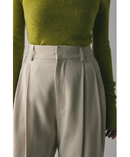 STYLEMIXER（スタイルミキサー）の「ベーシックツータックパンツ（スラックス・レディース・ブラック/アイボリー/ダークグレー/オレンジ・SMALL/MEDIUM/LARGE）」の7枚目の写真