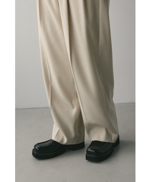 STYLEMIXER（スタイルミキサー）の「ベーシックツータックパンツ（スラックス・レディース・ブラック/アイボリー/ダークグレー/オレンジ・SMALL/MEDIUM/LARGE）」の9枚目の写真