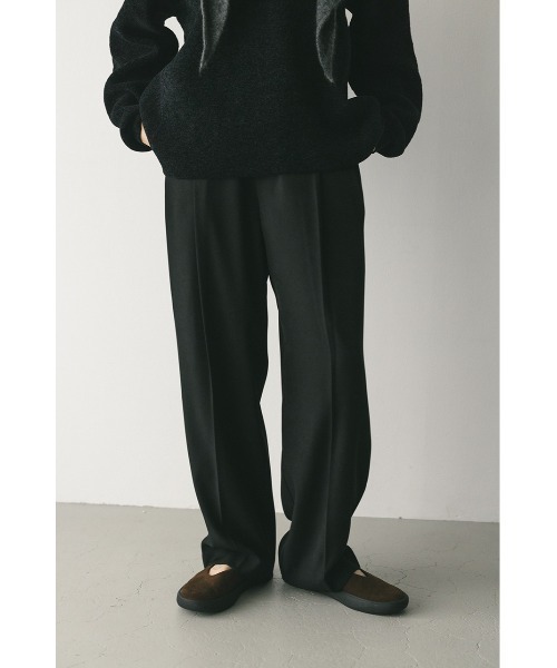 STYLEMIXER（スタイルミキサー）の「ベーシックツータックパンツ（スラックス・レディース・ブラック/アイボリー/ダークグレー/オレンジ・SMALL/MEDIUM/LARGE）」の14枚目の写真