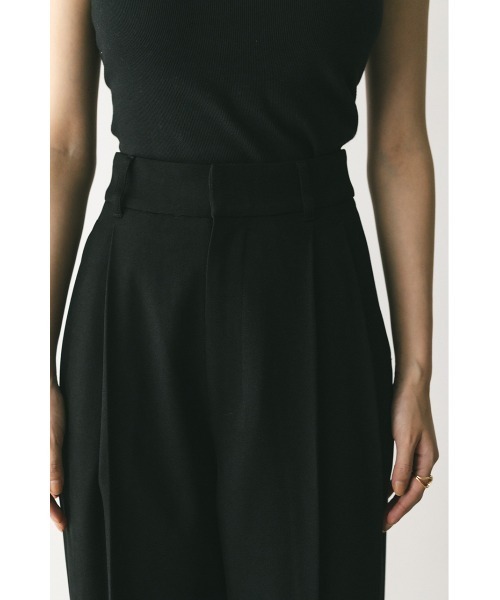 STYLEMIXER（スタイルミキサー）の「ベーシックツータックパンツ（スラックス・レディース・ブラック/アイボリー/ダークグレー/オレンジ・SMALL/MEDIUM/LARGE）」の16枚目の写真