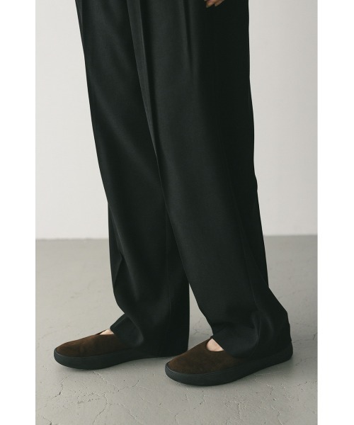 STYLEMIXER（スタイルミキサー）の「ベーシックツータックパンツ（スラックス・レディース・ブラック/アイボリー/ダークグレー/オレンジ・SMALL/MEDIUM/LARGE）」の18枚目の写真