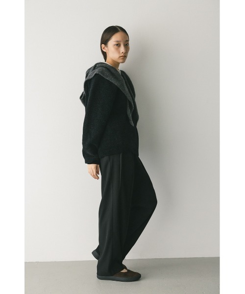 STYLEMIXER（スタイルミキサー）の「ベーシックツータックパンツ（スラックス・レディース・ブラック/アイボリー/ダークグレー/オレンジ・SMALL/MEDIUM/LARGE）」の13枚目の写真