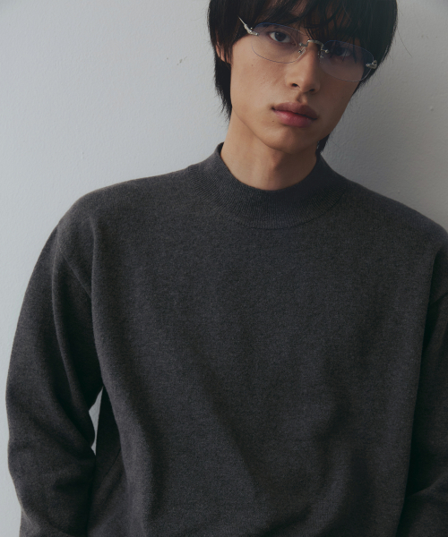 NODU（ノードユー）の「モックネックハーフポーラニット[グレー]（ニット/セーター・メンズ・その他・LARGE/MEDIUM）」の2枚目の写真
