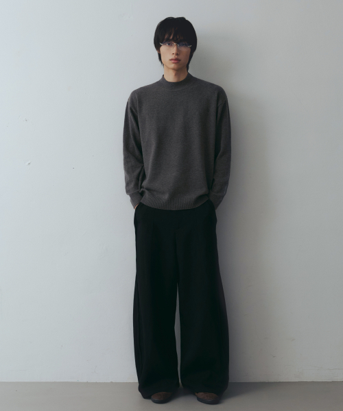 NODU（ノードユー）の「モックネックハーフポーラニット[グレー]（ニット/セーター・メンズ・その他・LARGE/MEDIUM）」の3枚目の写真