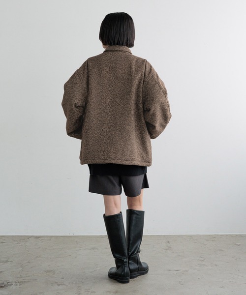 LOWRYS FARM(ローリーズファーム)の「【LFM(U)】ツイードZIPブルゾン 619539(ブルゾン・メンズ・ブラック/ブラウン・MEDIUM/LARGE)」の5枚目の写真