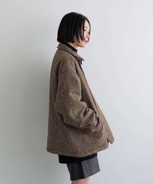 LOWRYS FARM(ローリーズファーム)の「【LFM(U)】ツイードZIPブルゾン 619539(ブルゾン・メンズ・ブラック/ブラウン・MEDIUM/LARGE)」の7枚目の写真